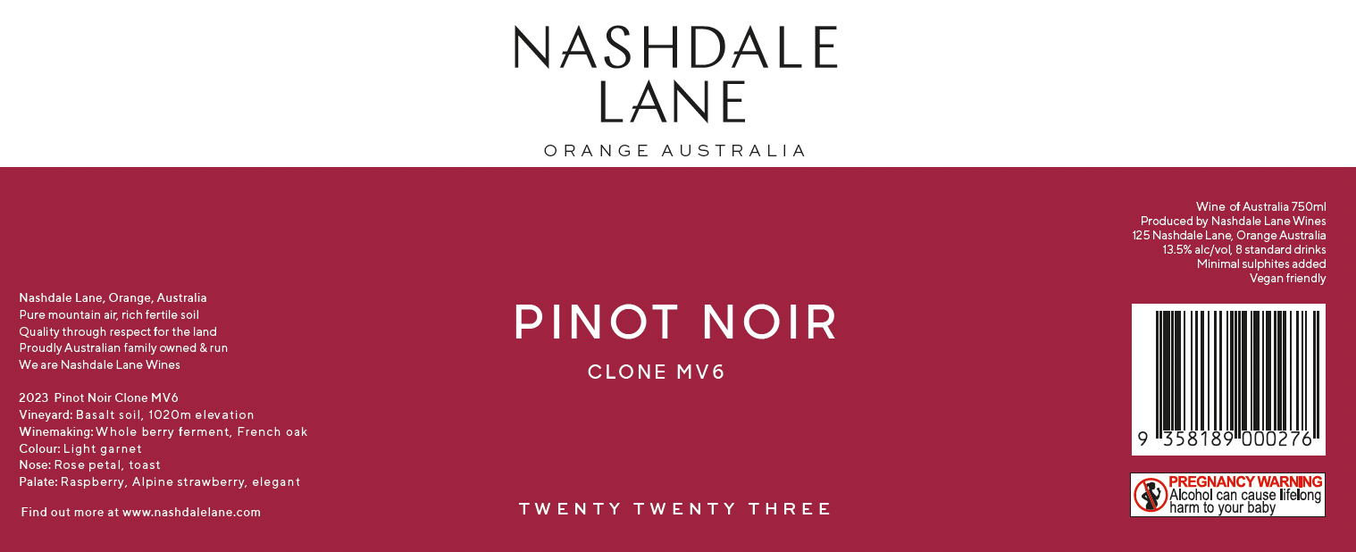 2023 Pinot Noir MV6 - 12 bottle case