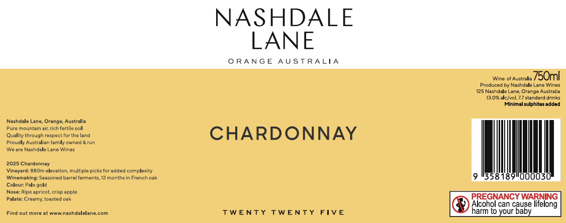 2025 Chardonnay - 12 bottle case