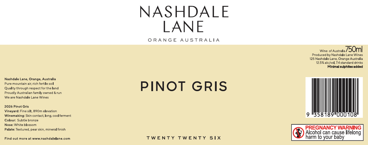 2026 Pinot Gris - 12 Bottle Preorder Case