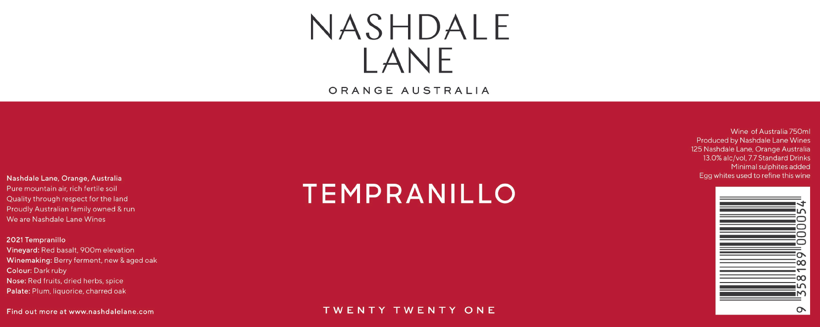 2021 Tempranillo