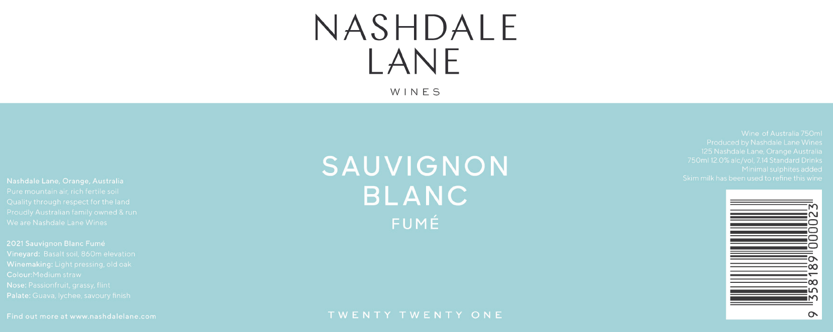 2021 Sauvignon Blanc Fumé