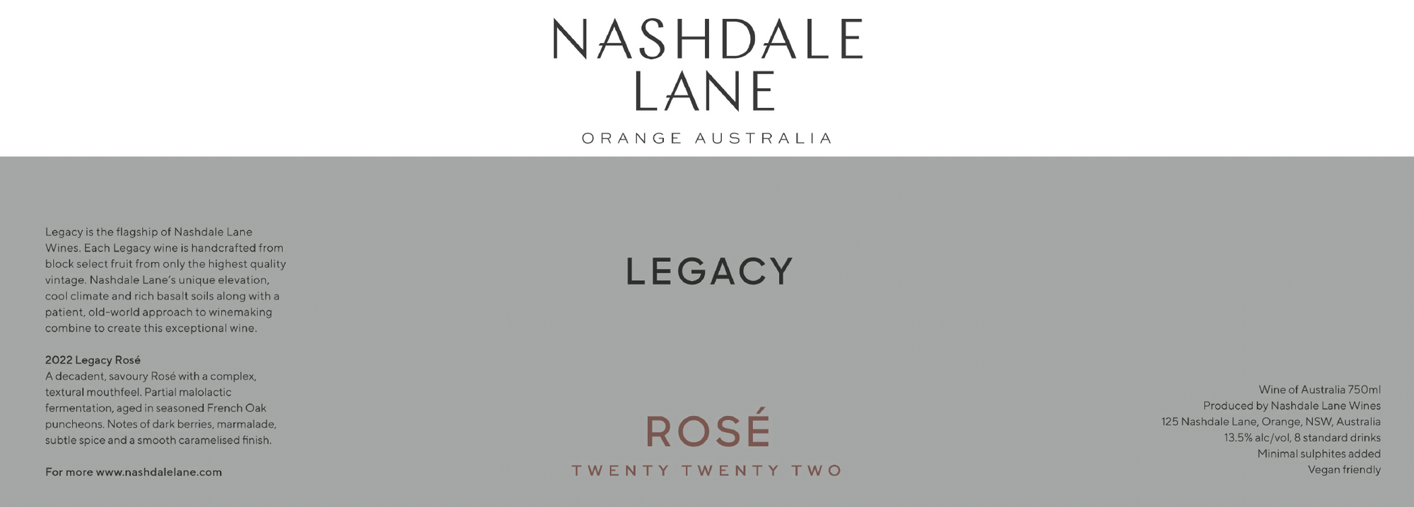 2022 Legacy Rosé - 12 Bottle Case
